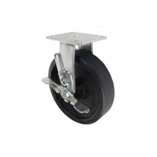 Mapp Caster 8"X2" High Temp Nylon Wheel Rigid Caster W/ Brake - 1,250 Lbs Cap 146HEAT820RB - main